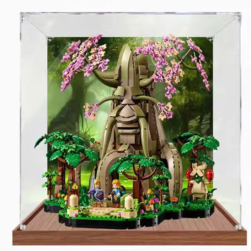 New Display Box for 77092 Display Case for Great Deku Tree Building Block Dustproof Clear Showcase Toy Bricks Storage Box