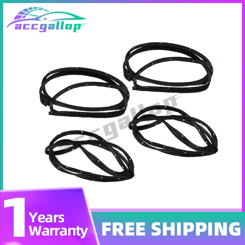 4Pcs/Set Car Door Silence Weatherstripping Seals Fit For Honda Accord Sedan 2003 2004 2005 2006 2007 72365-SDA-A01 72825-SDA-A01