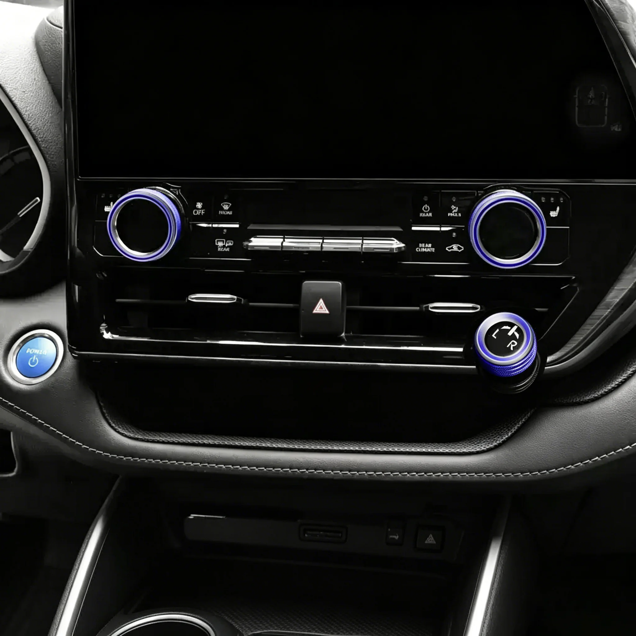 Car Air Conditioner Control Knob Adjustment Ring Central Console Interior Decorative Trim Accessories for Toyota Fortuner Hilux