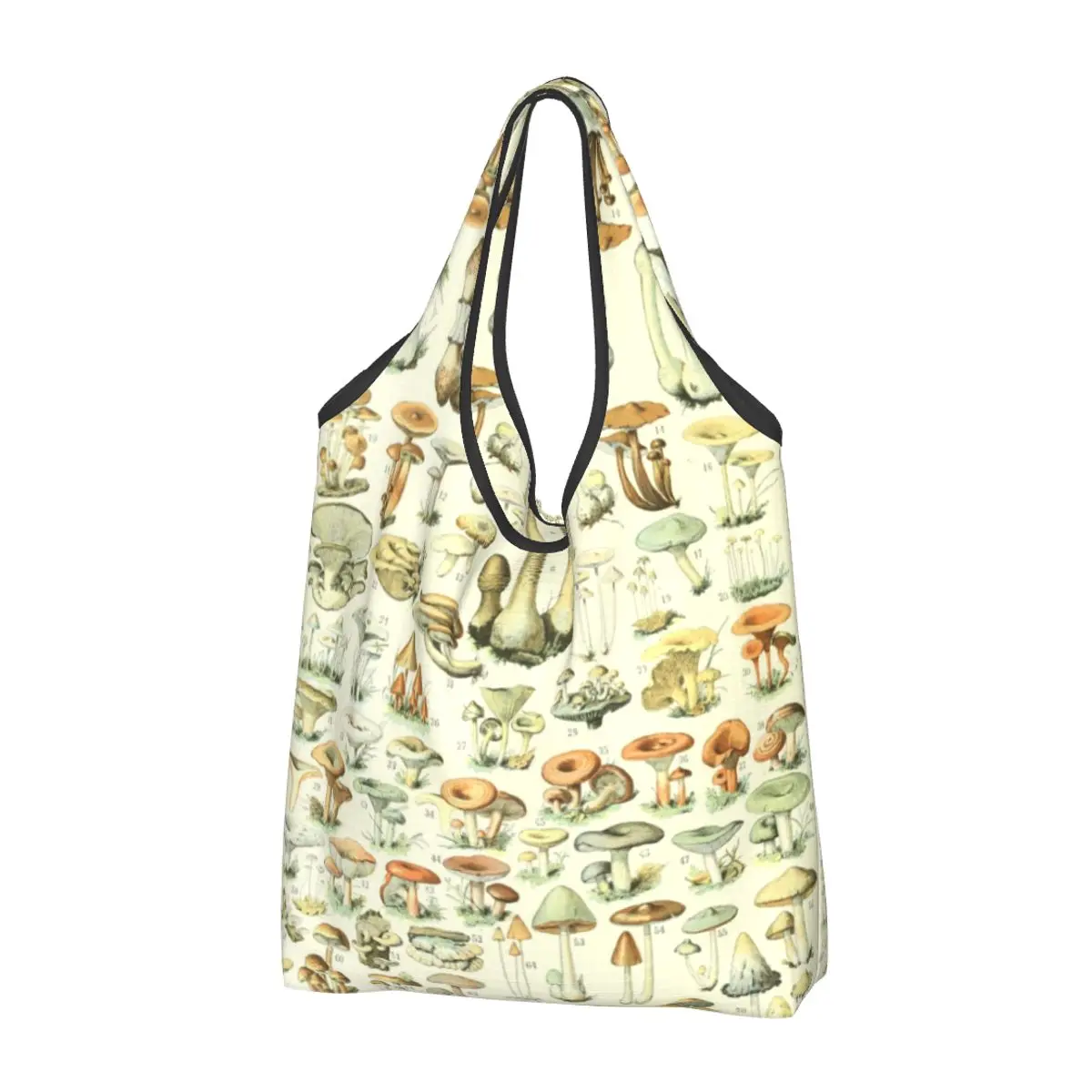 

Recycling Adolphe Millot Champignon Shopping Bag Women Tote Bag Portable Books Nursery Child Grocery Shopper Bags