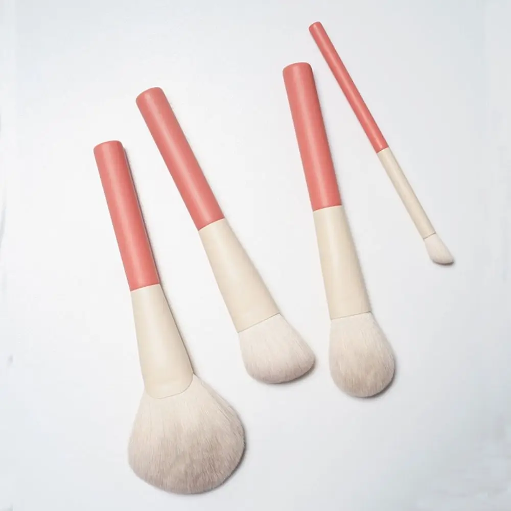 Fluffy Makeup Brushes Set Kabuki Brush with Storage Bag Loose Powder Brush Soft Hair Goat Hair Eye Cosmetic Brushes Kit