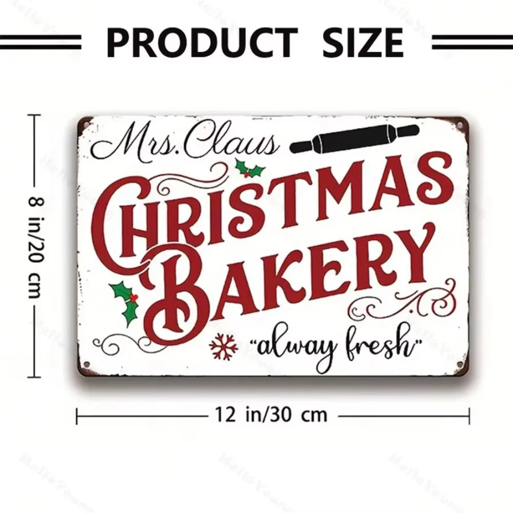 Christmas Holiday Metal Tin Sign - 