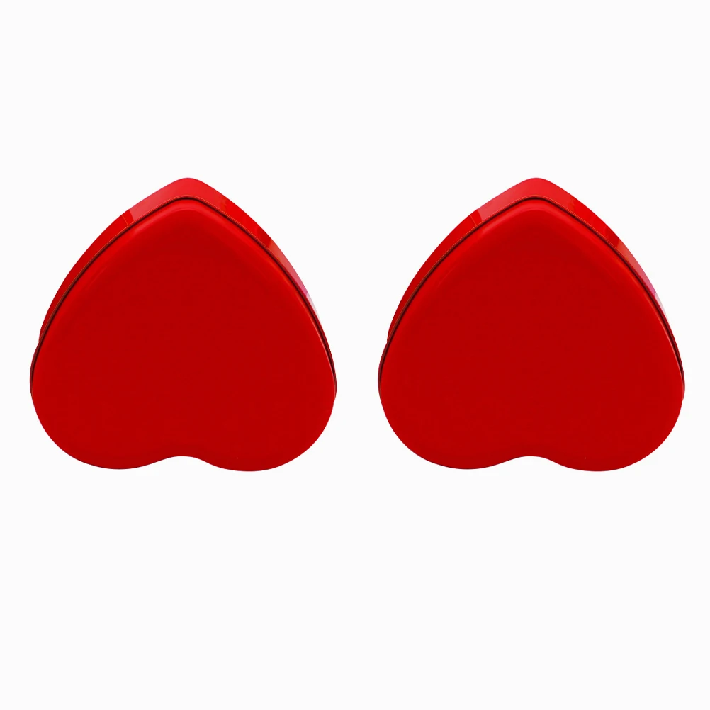 

2Pcs Heart Shaped Tin Boxes Gifts C y Container Iron Storage Case ganizer Christmas Party Supplies Present Box