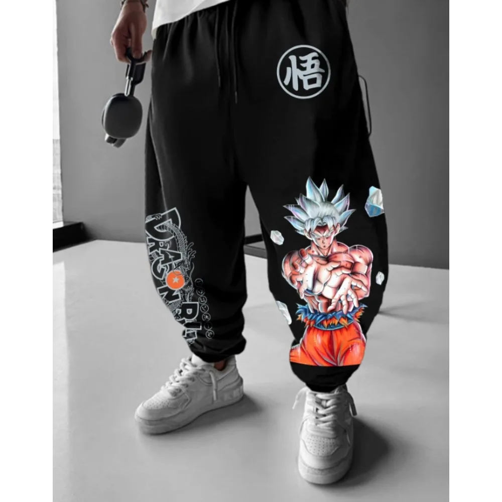 

Периферийные спортивные штаны Dragon Ball с анимацией, лето/осень 2021, новые мужские и женские свободные брюки в стиле хип-хоп с хлопковым галстуком в американском стиле