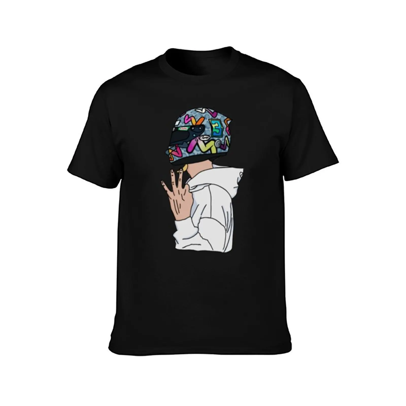 Daniel Ricciardo-Number 3 T-Shirt baggy shirts for a boy customizeds mens clothing