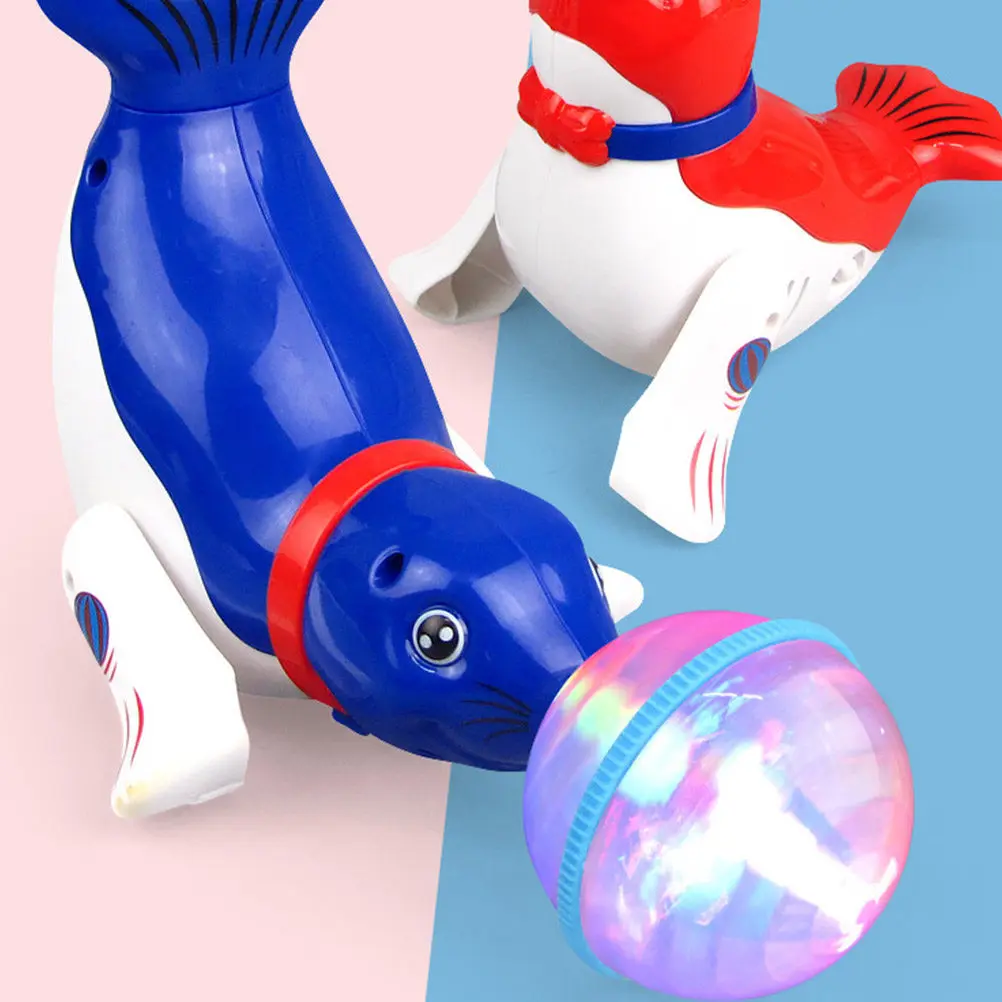 

Sea Lion Light Ball Electric Cartoon Performance Sea Lion Holding Ball Fun Gift for Kids Educational Learning Cognitive