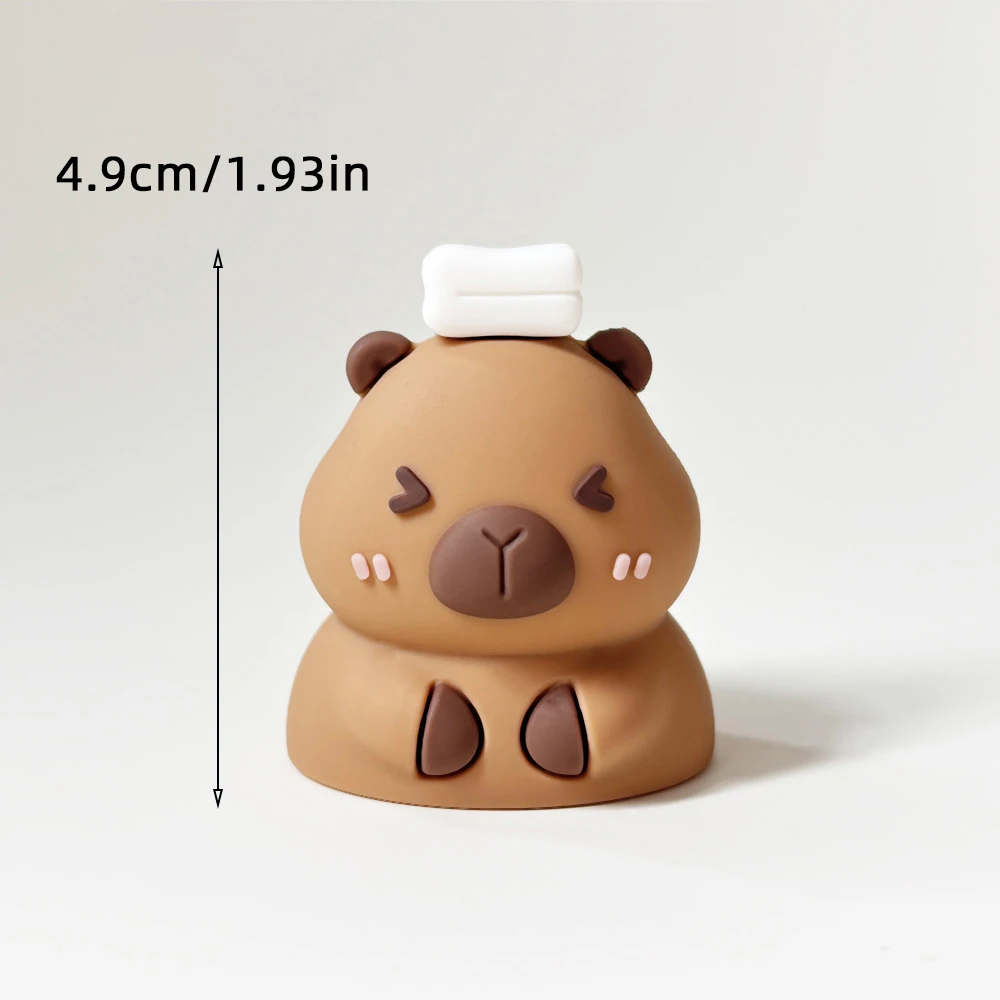 Entzückendes Capybara-Kuchenaufsatz-Set zum Backen von Dekorationen, Babyparty, Kindergeburtstag, Partyzubehör, Auto-Desktop-Heimdekoration – Detail 3