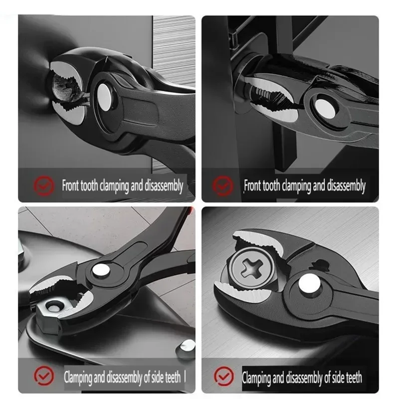 8-inch Sliding Tooth Screw Pliers Multi-function Special Woodworking Nail Puller Broken Screw Carp Pliers Household Hand Tools