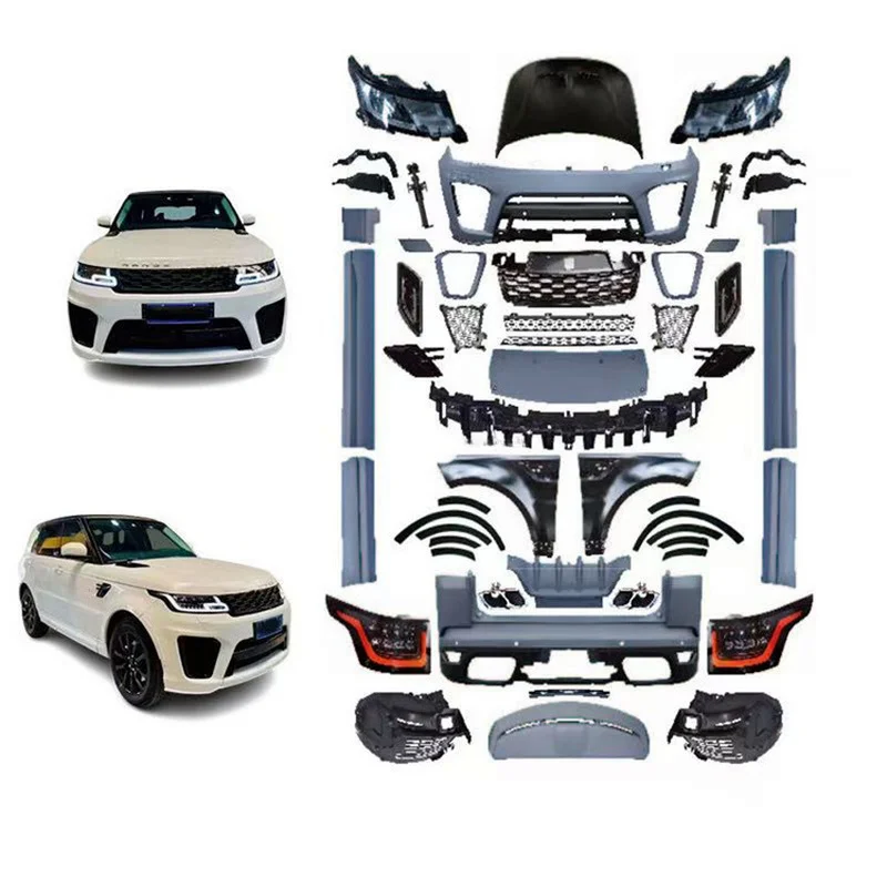 SVR Sport Complete Surround Kit Front Rear Bumper Door Trim Wheel Flares Fits Range  Sport 14-22 Off-road SUV Accessories