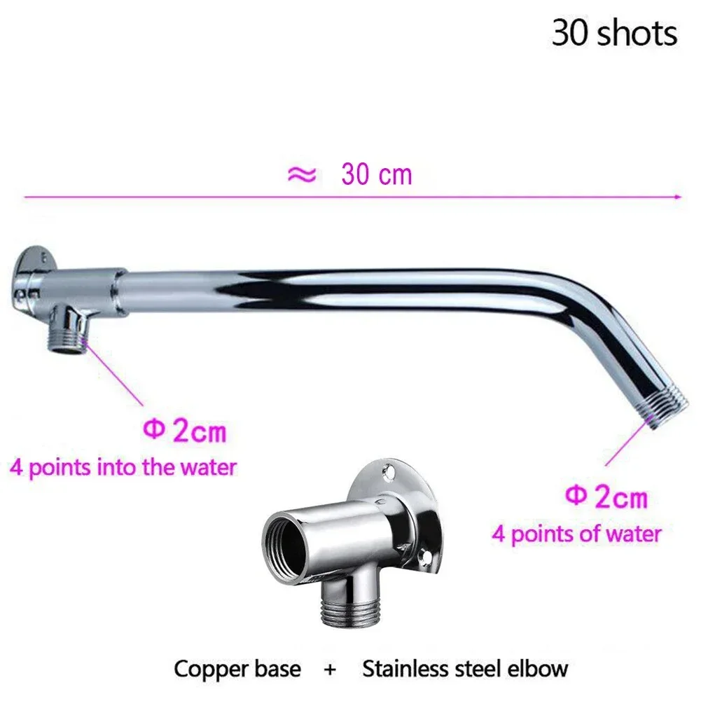 TONYSA Bras D'extension Pour Douche Bras De Douche Surélevé En Acier Inoxydable Avec Bride Tuyau De Rehausse Pour Pomme De Douche Mural En Or 90596044