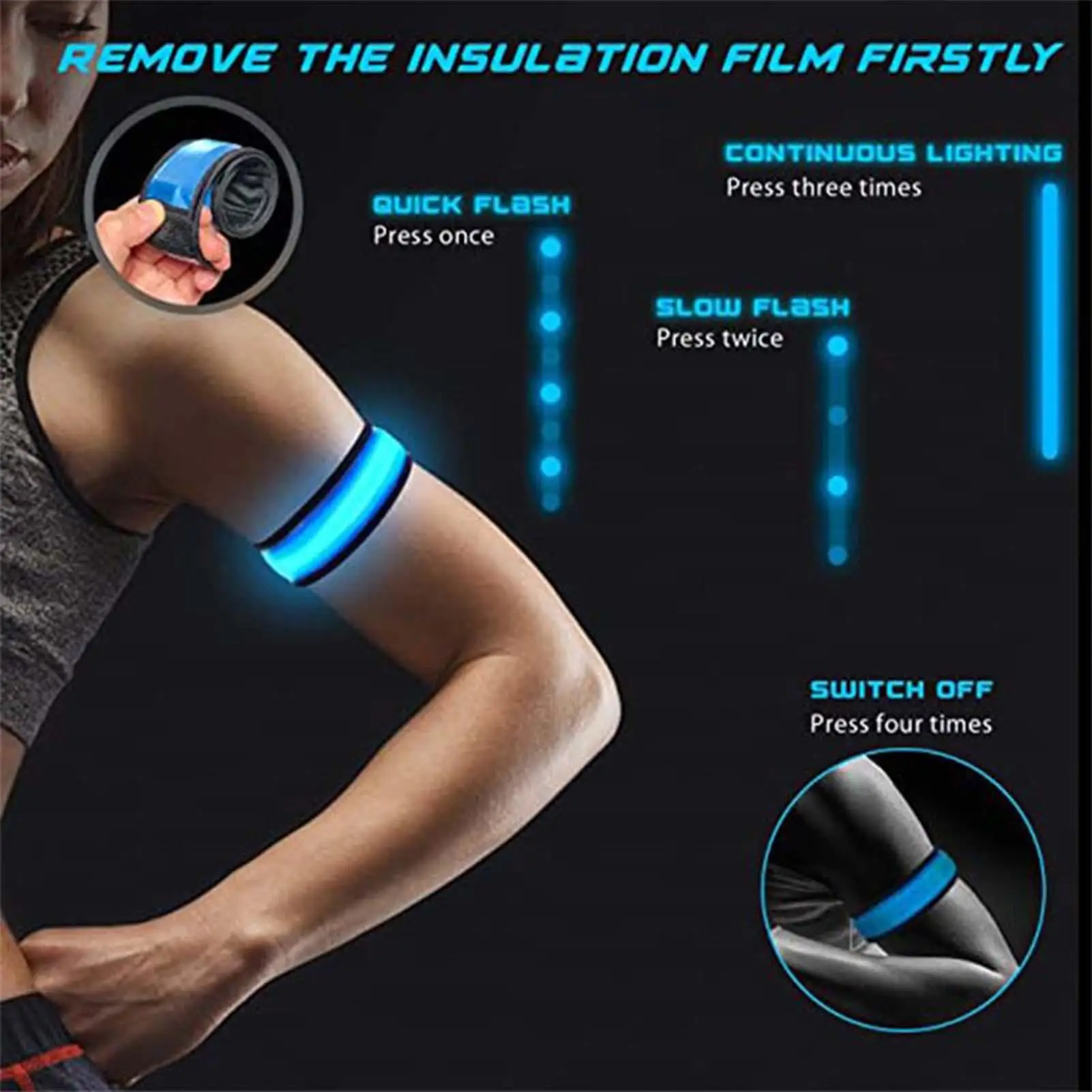 Leg Strap For Horse 4 Pieces Animals Safety Gear Horse Leg Bands With LED Light For Grassland Stables Equestrian Night Riding