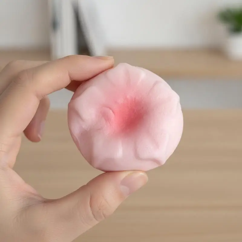 Simulated Cherry Blossom Cake Squeeze Fidget Toys Soft Building Block Filling Stress Ball Toys Sensory Anti Stress Toy For Adult