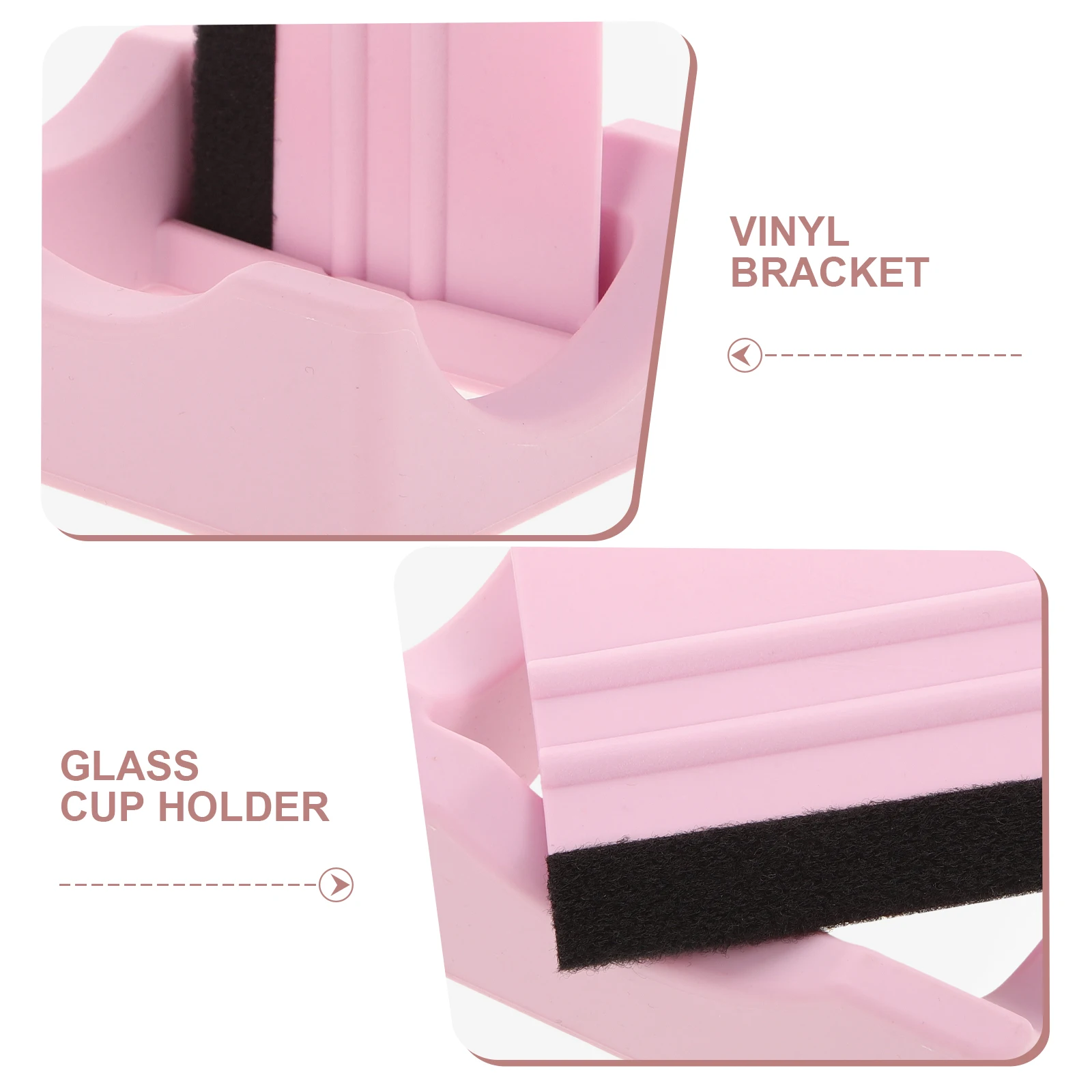 

Glass Cup Holder Cradle Silicone Base Reusable Tumbler Crafting Pink Squeegee Slot Desk Accessory Wear Resistant Practical Fine