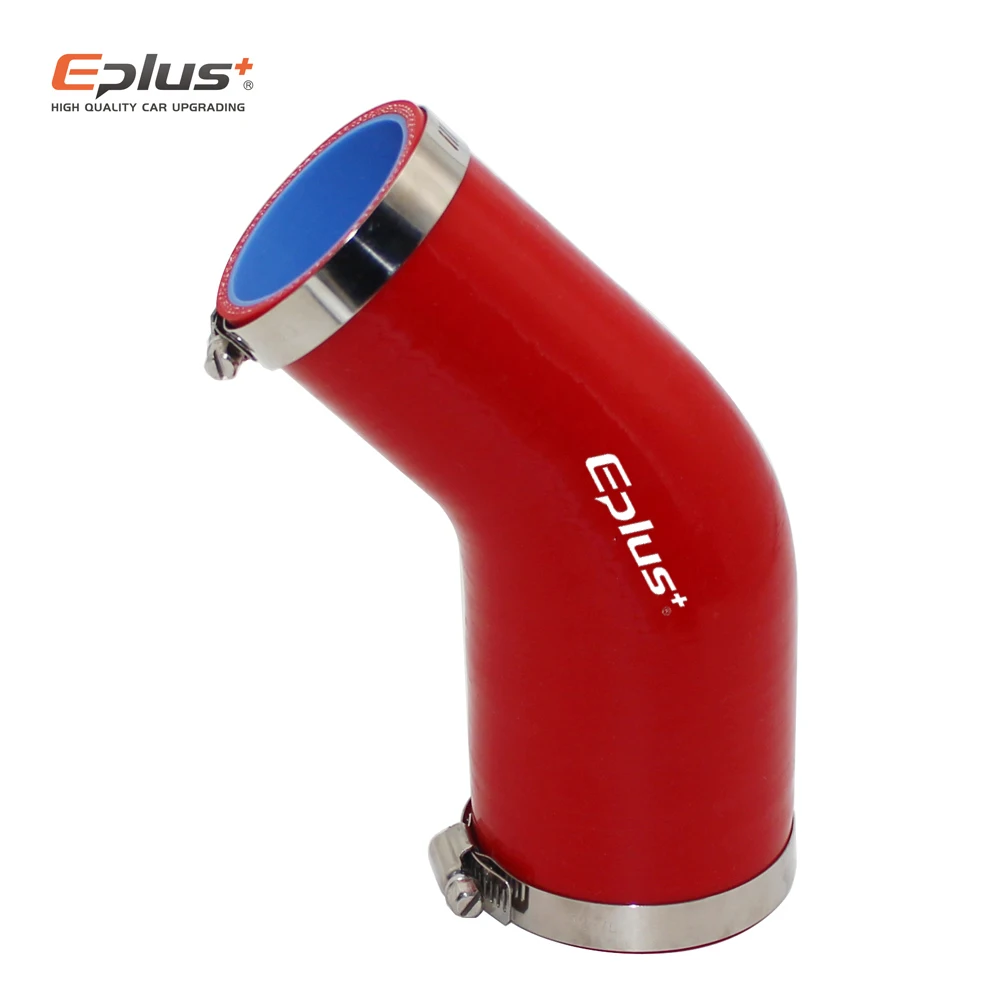 

Соединитель для силиконовых трубок 45 градусов, переходник с большего на меньший размер, для интеркулера автомобиля, турбонаддува, воздухозаборника, силиконовый соединитель, красный