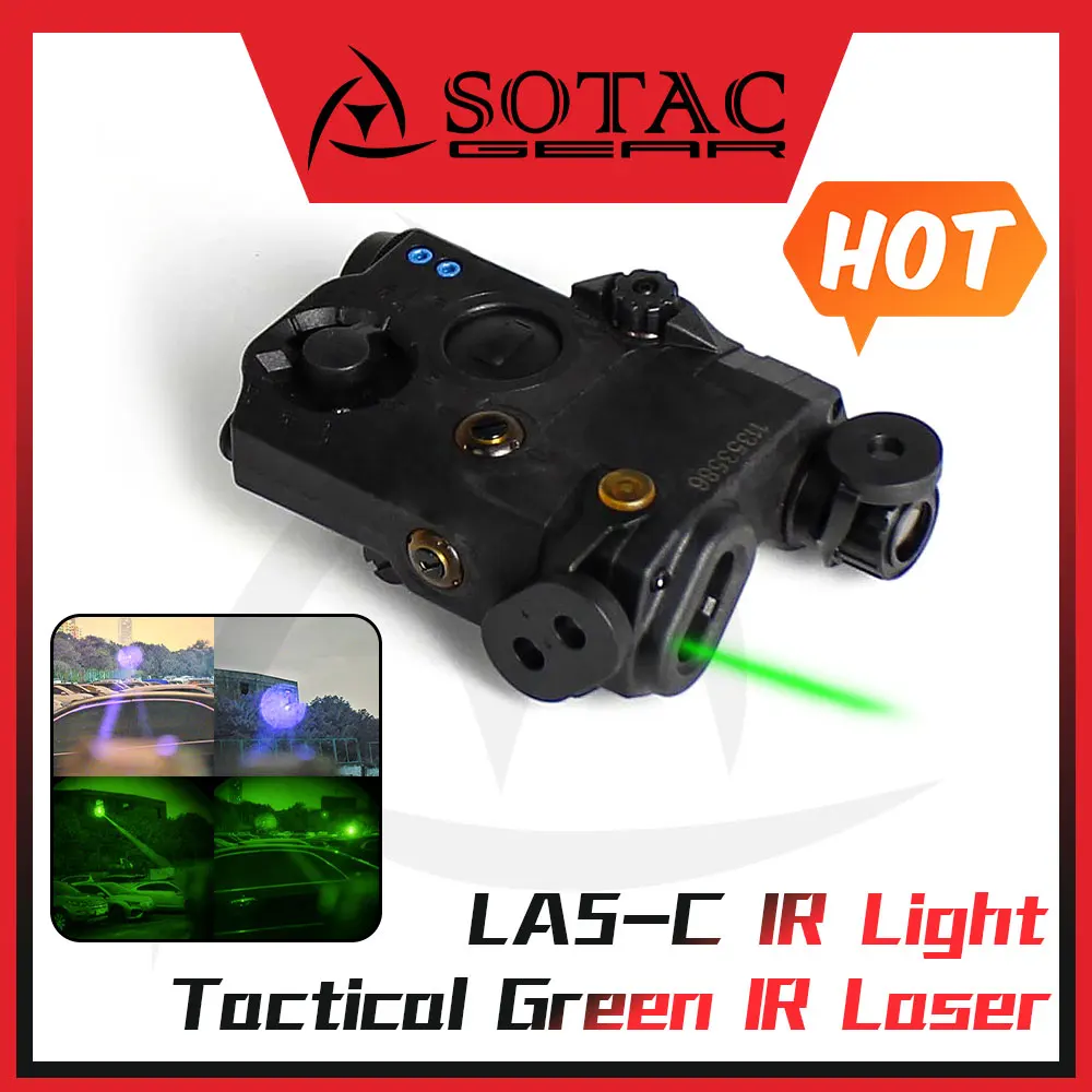 SOTAC Tactical LA5-C IR LED Light Red Green La-ser  IR  Hunting Outdoor Scout Light Pointer Sight for 20mm Picatinny Rail