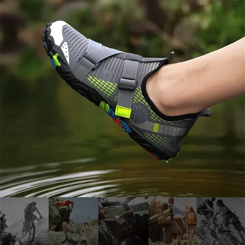 Elastic Sneakers Male Upstream Water Shoes Light Nonslip Sneakers Mesh Breathable Aqua Shoes Men Flat Footwear Outdoor Seaside