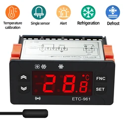 ETC-961 Mini Temperature Controller 220v Microcomputer Thermostats Digital Thermostat Refrigeration Alarm Wtih NTC Sensor