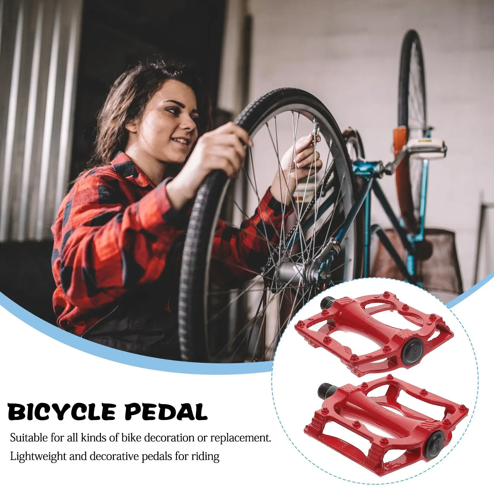 

Pedals for Mountain Foot Accessories Bike Road/mountain Red Aluminum Alloy