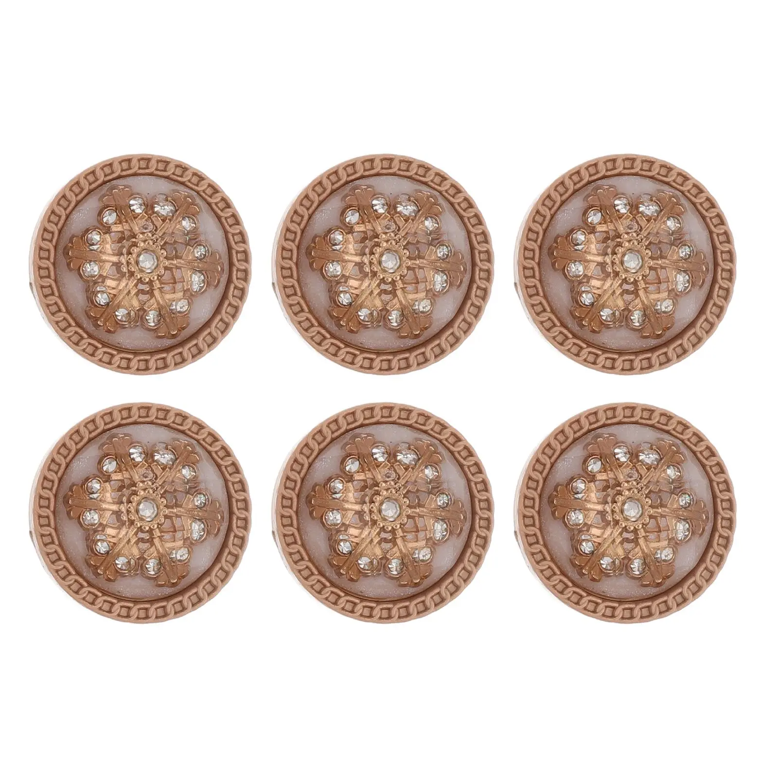 

6 Pcs Buttons Sewing Decorative Windbreaker Shirt Metal Gold Alloy Jacket Round for Coats Women