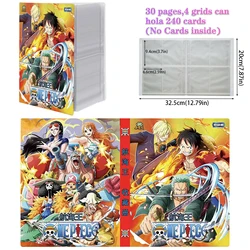 Uma peça 240 peças cartões opcg álbum de uma peça livro luffy nami zoro anime mapa carta titular pasta cartão álbum