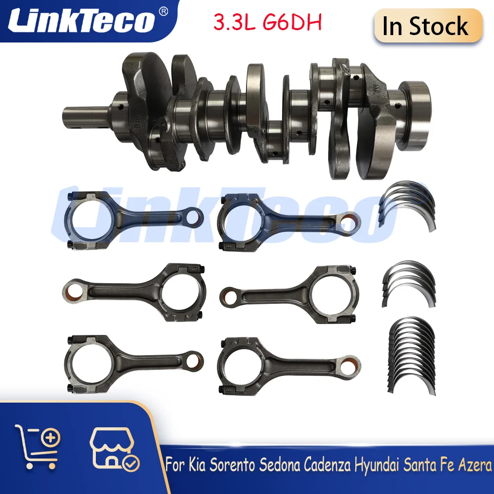 

Engine Crankshaft Main&Conrod Bearings Kit Fit 3.3 L V6 GAS G6DH For 2010-2019 Kia Sorento Cadenza Hyundai Santa Fe XL 3.3L