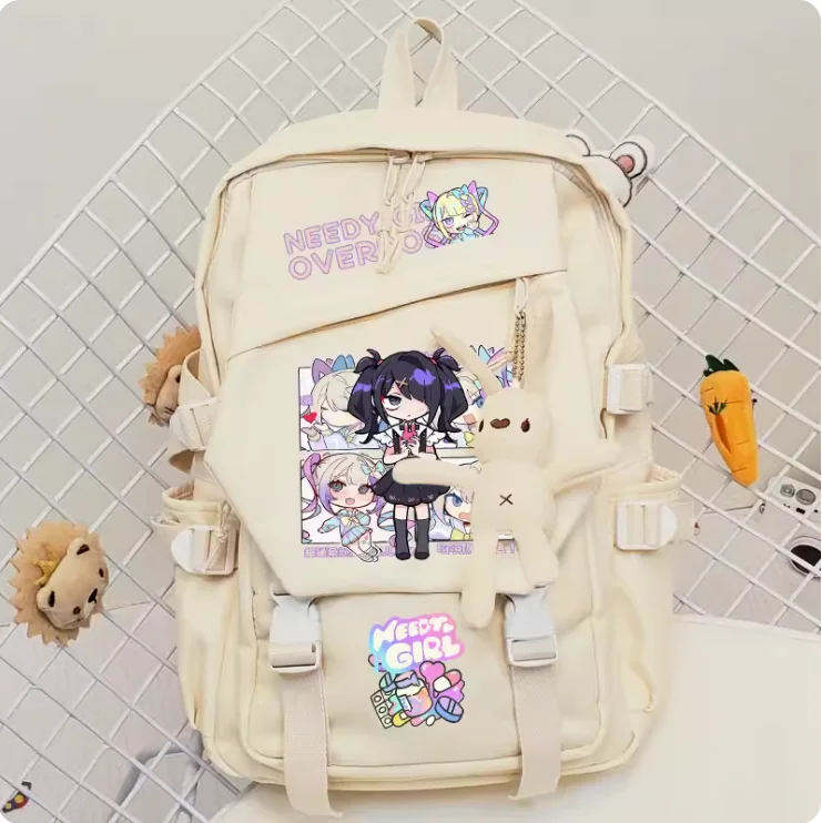 Anime NEEDY GIRL OVERDOSE Schoolbag Backpack High-capacity Computer Casual Shoulder Bag Student Messenger Bag 1889