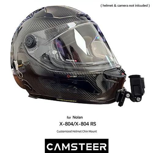 Imagen 2 del producto Soporte para barbilla para casco Nolan X-804 RS compatible con cámaras GoPro Hero 13 12 11 10 9 Insta360 Ace Pro2 go3 go3s DJI Action 6 5Pro 4 Nano