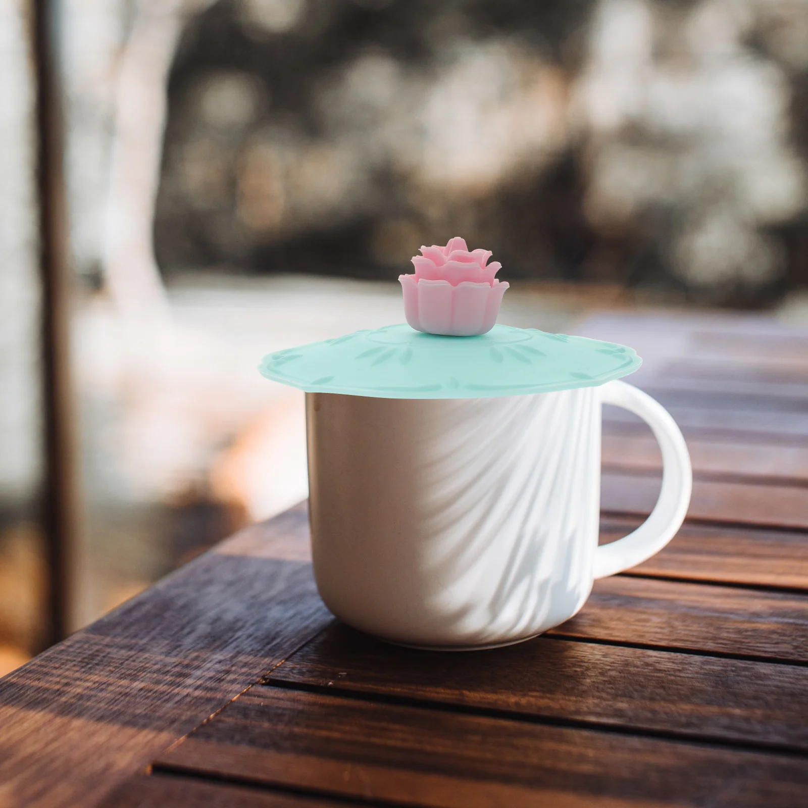 

4Pcs Rose Design Silicone Cup Covers Airtight Leakproof Silicone Mug Lids Warm Drink Sealers for Coffee Tea Cup Lid