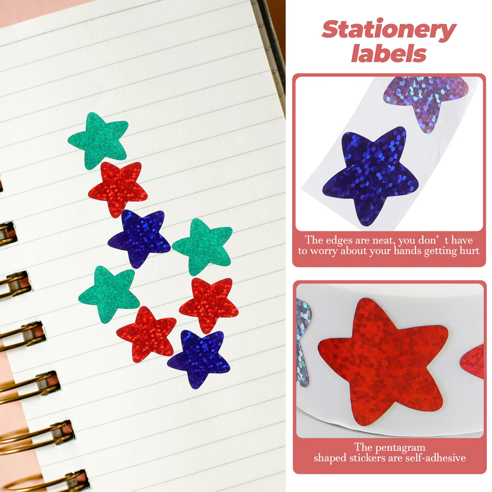 2 لفات ملصقات الخماسي الصغيرة ذاتية اللصق مكافأة الشارات للفصول الدراسية المدرسة المنزل تحفيزية الطلاب ملصقات حوافز #6