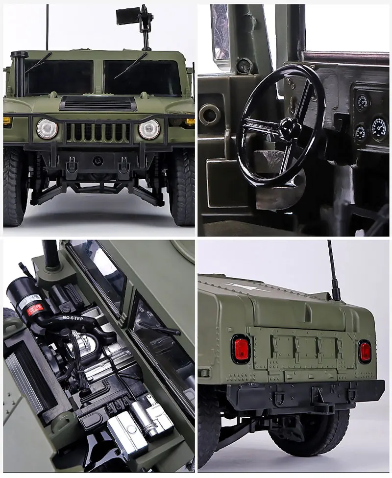 Modèle de voiture moulé sous pression, véhicule tactique, voiture blindée militaire, modèle en alliage avec LED 7 portes ouvertes, jouet de Collection de loisirs, 1/18