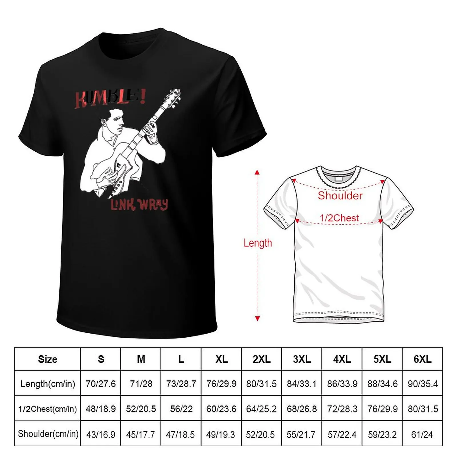 Link Wray - Rumble! - Guitar hero T-Shirt Plus Size Outdoor Casual Top