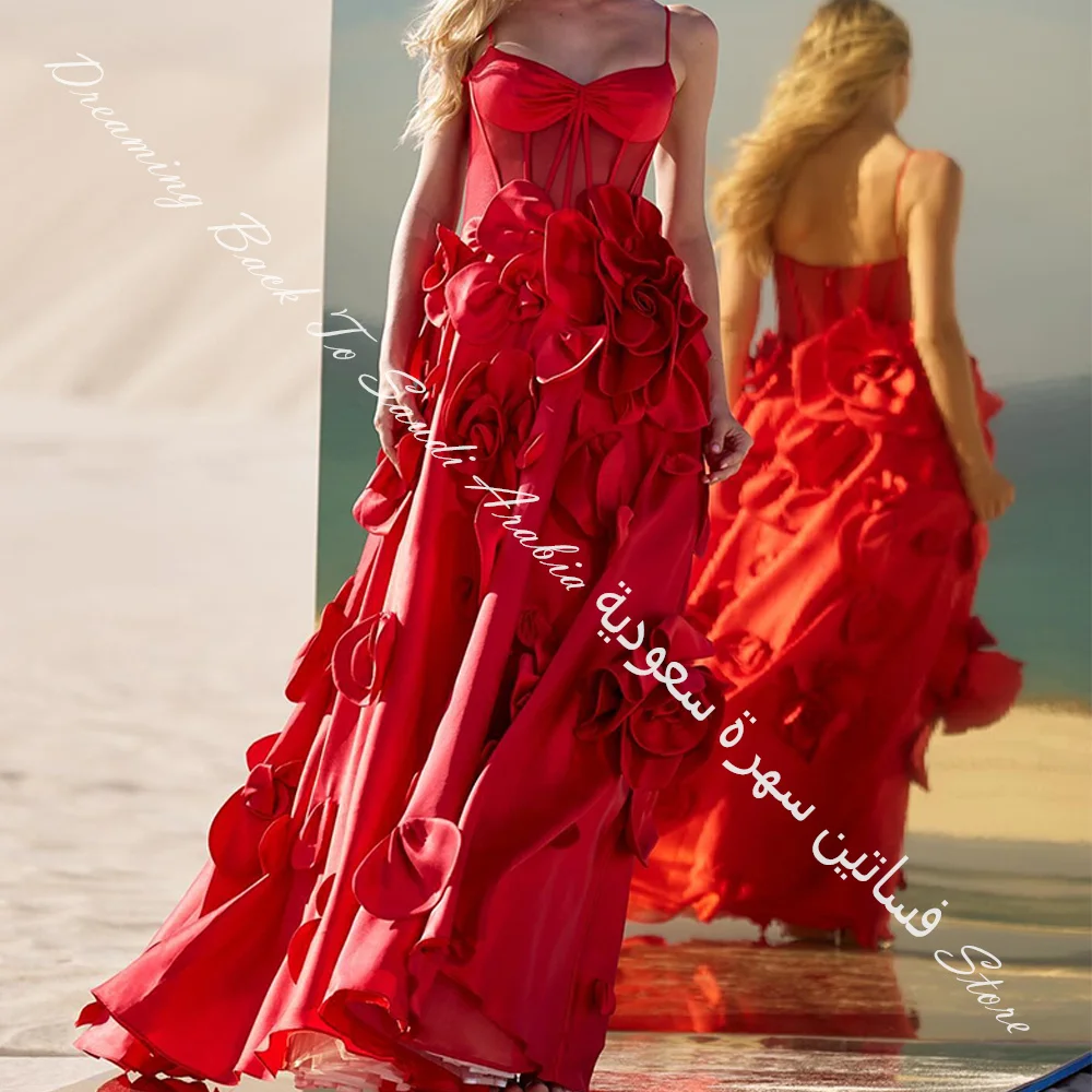 Maßgeschneidertes, modisches, trägerloses Jersey-Spaghettiträger, ärmelloses, gerades Abendkleid, Falten, Blumen, einfarbig, bodenlang