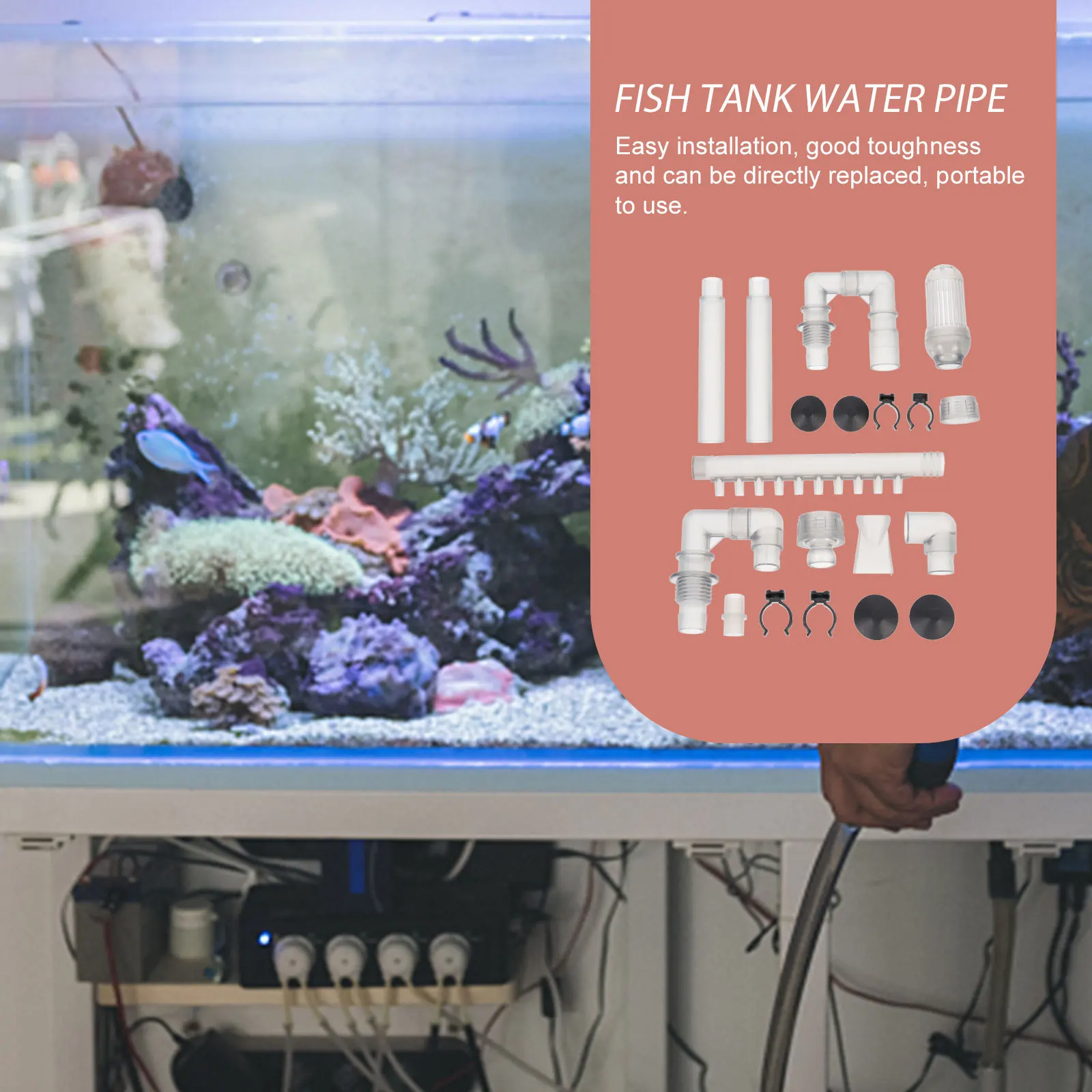 

1Set Aquarium Filter Tube Fish Tank External Canister Water Tube Durable Replacement Water Inflow Outflow Accessory Smooth Bend