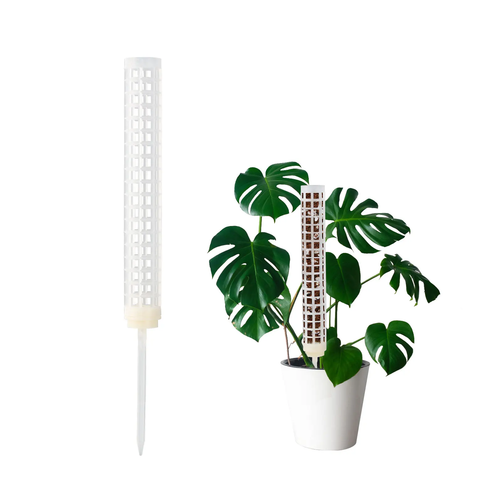 

Moss Pole Houseplant Stand Holder White Plastic Vines Indoor Climbing Plants Rack Gardening Outdoor Supplies