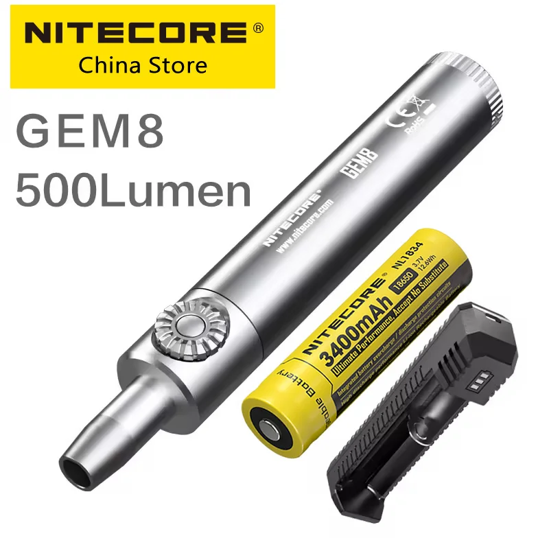 Nitecore GEM10UV / GEM8 Jewelry Appraisal Lamp Adjustable Powerful Jewel Detection Flashlight Gemstone UV Lantern with Battery view 3