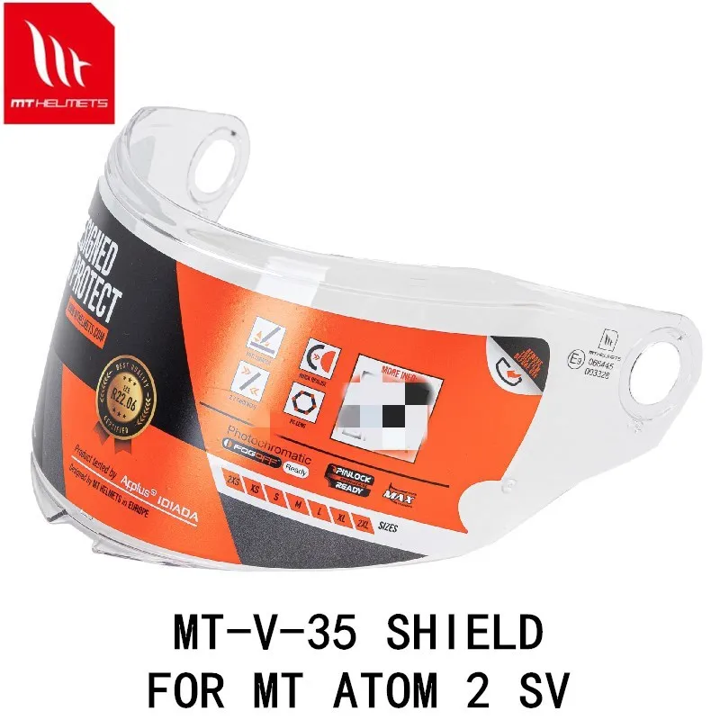 

MT-V-35 lens Adapts to MT ATOM 2 SV peeling helmet MT original lens peeling helmet lens