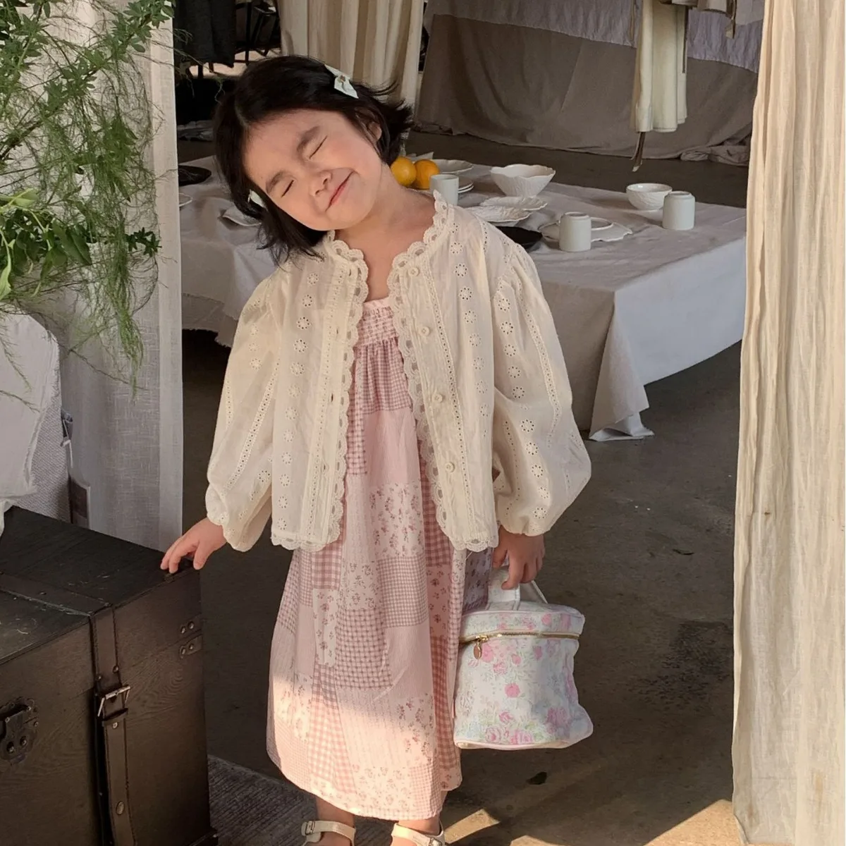 

Children Dress Girl Shirt 2024 Spring and Summer New Korean Style Girls Western Lace Shirt Children Blouse Girl Fashion Skirts