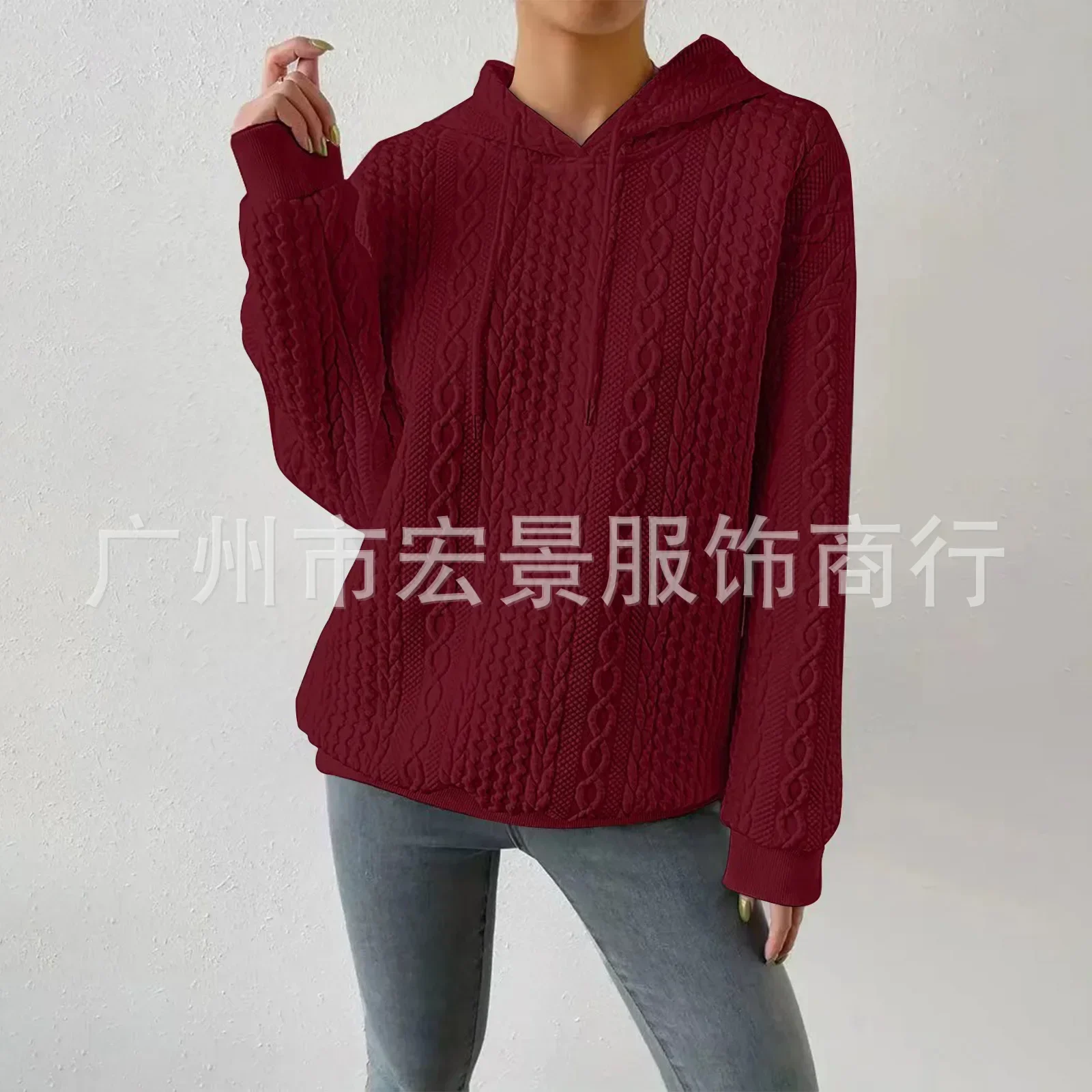 Casual Long Sleeve Hoodies Sweater Office Lady Autumn Winter Fashion Elegant Solid Knitted Sweatershirt for Women 2023 Female