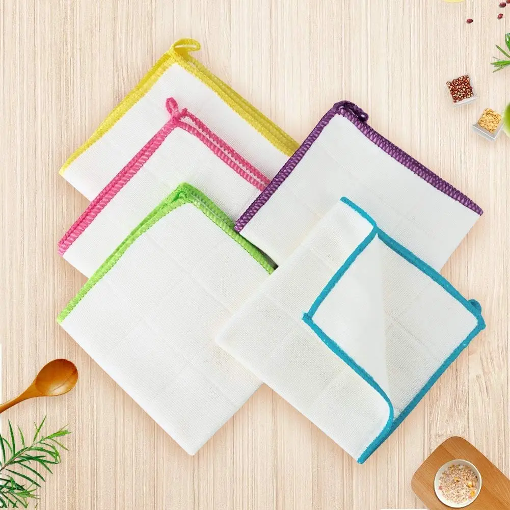 5/10Pcs Dishcloths Bamboo Dish Cloths Towels 12\