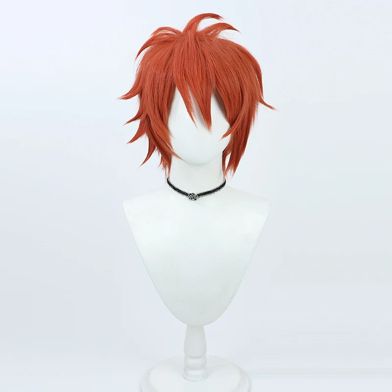 IDOLiSH7 Nanase Riku Cosplay Wig Short Red Heat Resistant Synthetic Hair Halloween Party Carnival Role Play + Free Wig Cap