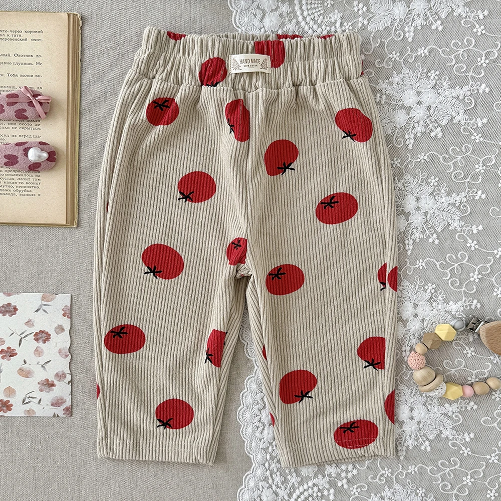 MILANCEL Babyhosen 6M-3T Baby Jungenhosen Niedliche Schleifen-Punkte Kleinkind Freizeithosen Herbst Cordhosen für Babymädchen – Detail 30