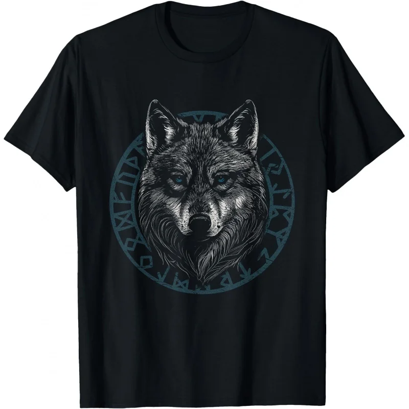 Wolf Fenris Wolf Fenrir Viking Valhalla Runes Germanic Gift t shirt Norse Myths Son of Odin Graphic clothes All size tops