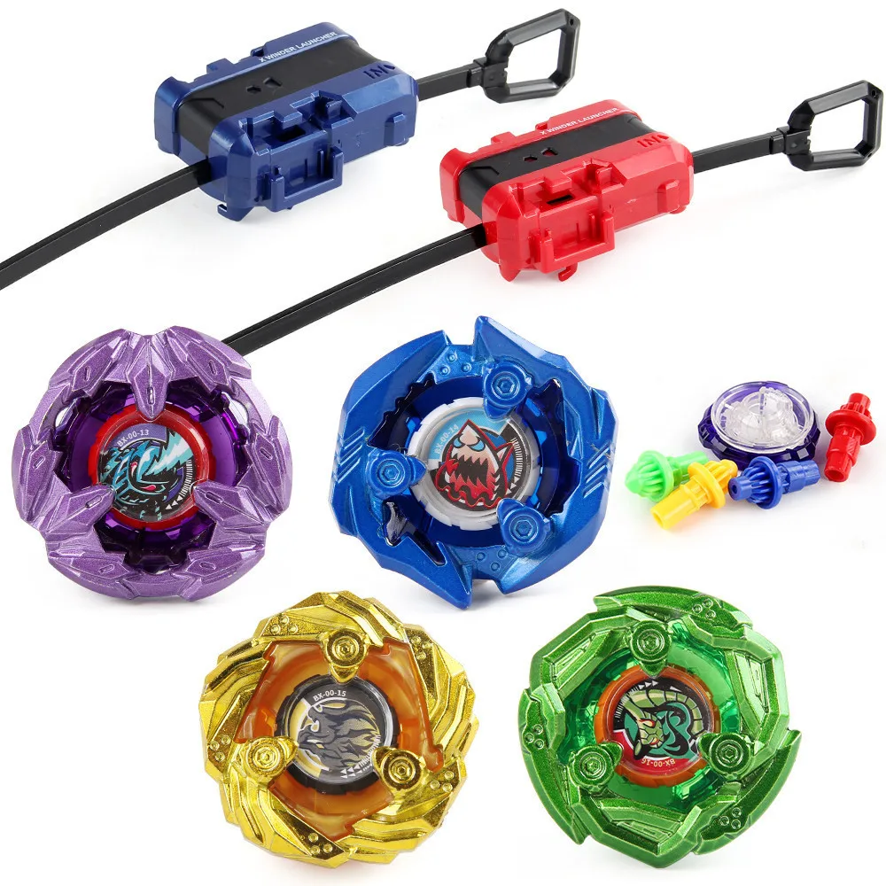 BX168-A12 4 قطعة BX00-13 BX00-14 BX00-15 BX00-16 BX سلسلة الغزل القمم انفجار مجموعة مع قاذفة لعب للأطفال هدية