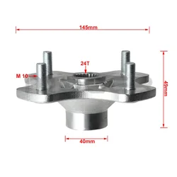24T 110mm*4 Studs Rear Axle Wheel Hub Fit For China 150cc 200cc 250cc 300cc ATV Go Kart UTV Buggy Golf Cart Quad Bike Parts