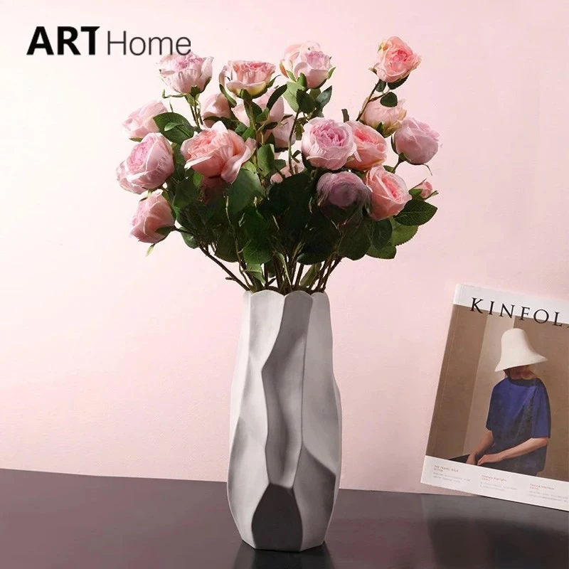 

ZK creative simple vase ornament living room flower arrangement ceramic art TV cabinet entrance dining table home decoration