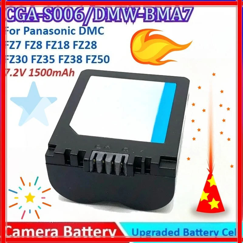 

New 1500mAh 7.2V DMW-BMA7/CGA-S006 Camera Lipo Battery+Charger for Panasonic DMC FZ7 FZ8 FZ35 FZ38 FZ50 FZ18 FZ28 FZ30