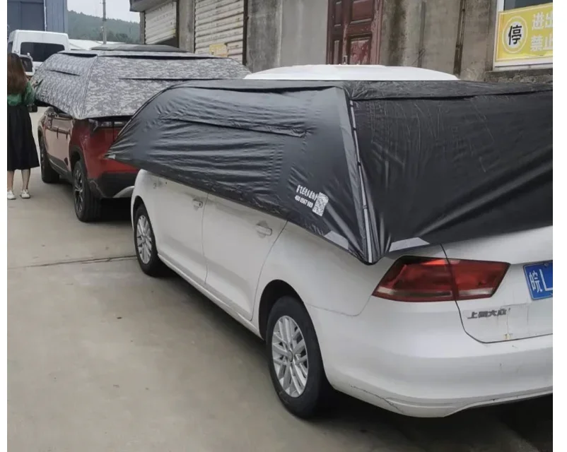 Car Roof Sunshade 4.2m 4.5m 4.9m Anti-Uv Fully Automatic Remote Control Folding Tent Protection Canopy Umbrella Car Covers