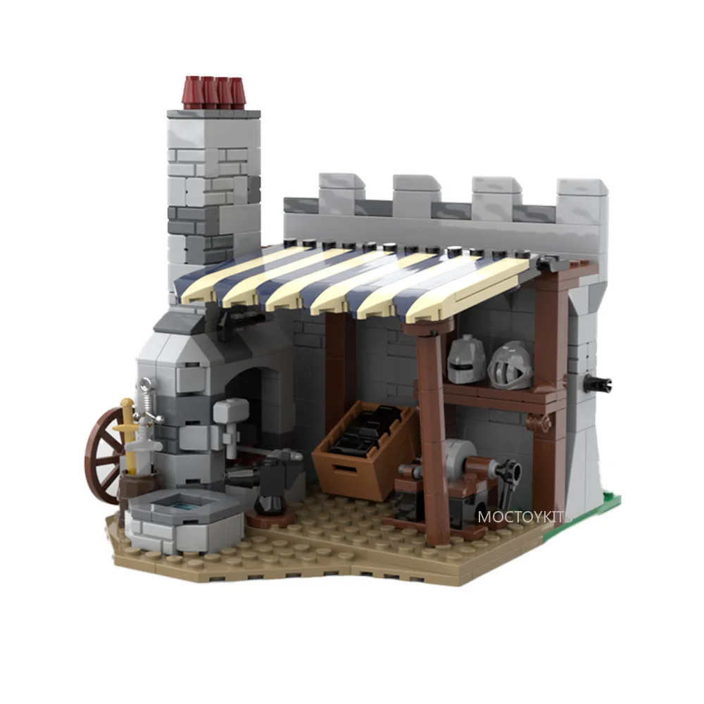 

336 шт.MOC-83224 Средневековый замок, мелкие частицы, собранный строительный блок, модель здания, Рождественская игрушка в подарок