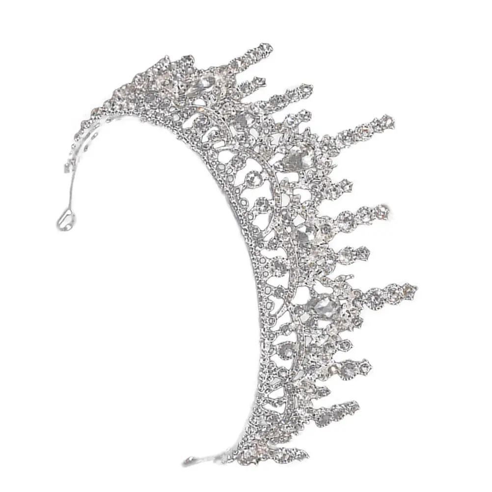 

1Pcs Exquisite Bridal Crown Wedding Tiara Rhinestone Head Jewelry Elegant Silver Color Crown for Bride Wedding Dress Supply