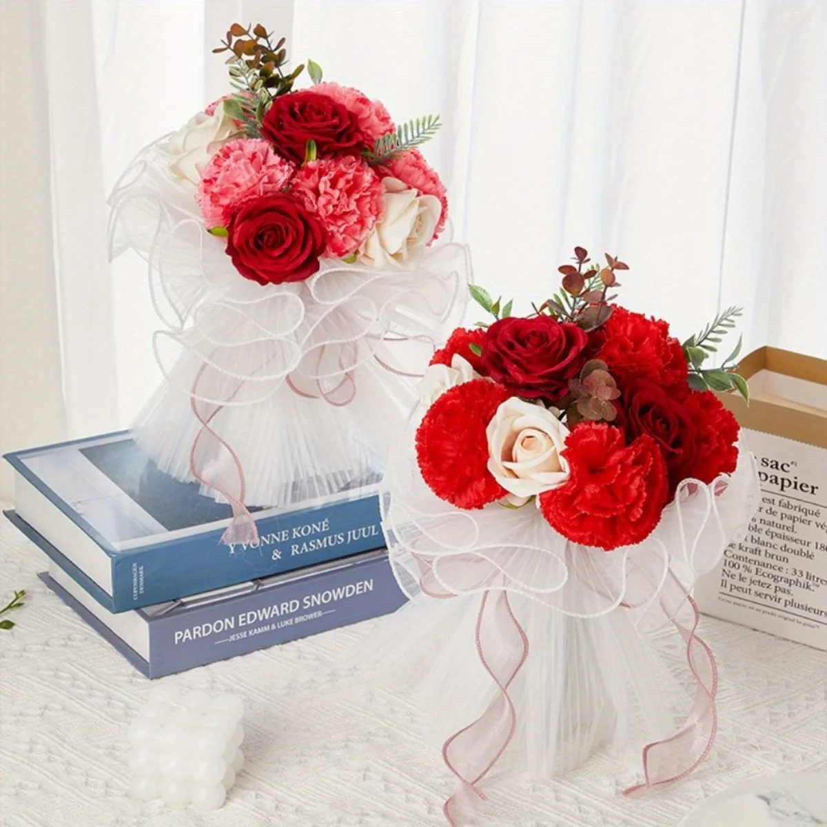 

Artificial Rose Flowers Bouquets Simulation Rose Wedding Bouquets Fake Floral Rose Flower Silk Flower Hand Tied Bouquet